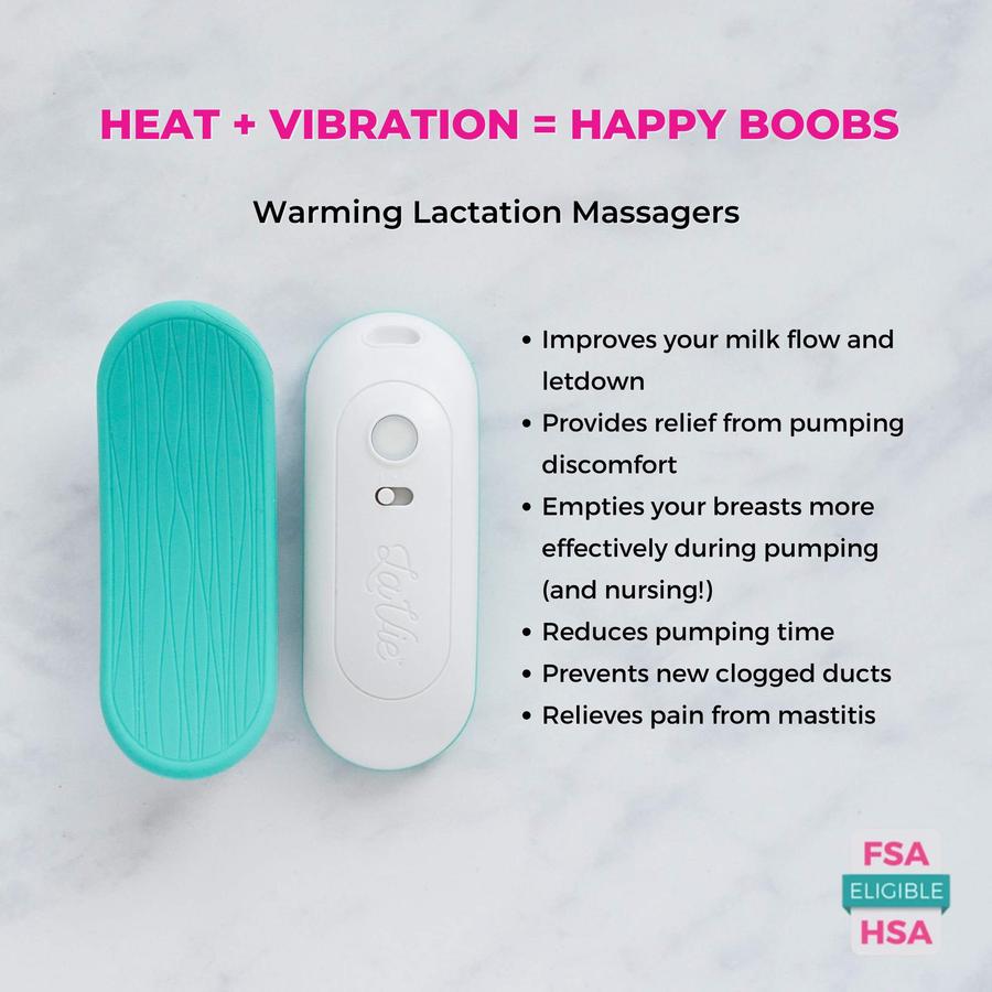 Warming Lactation Massager, 2 Pads